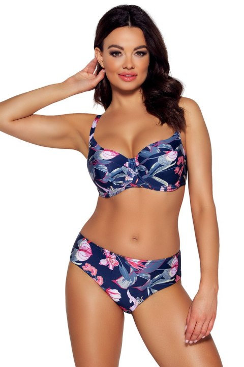 Kostium dwuczęściowy Biustonosz kąpielowy Model SK-173 Navy Flowers - Ava Kostium dwuczęściowy Biustonosz kąpielowy Model SK-173 Navy Flowers - Ava