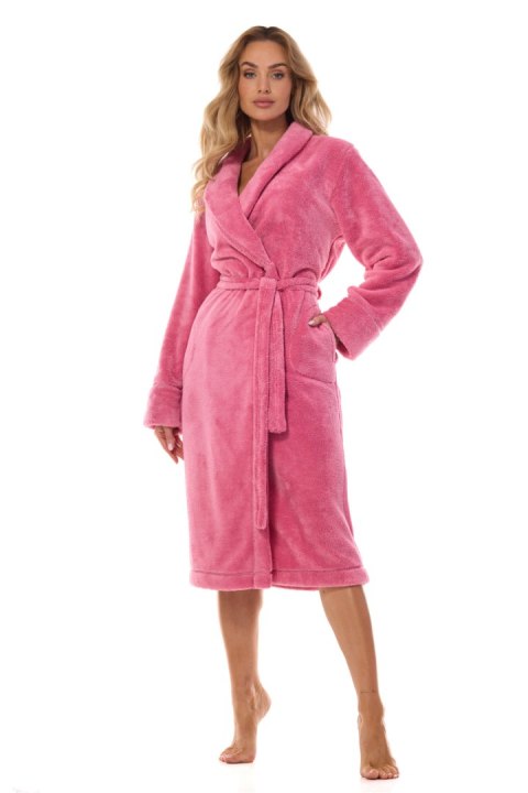 Szlafrok Damski Model Camelia Long 2413 Cherry - L&L collection Szlafrok Damski Model Camelia Long 2413 Cherry - L&L collection