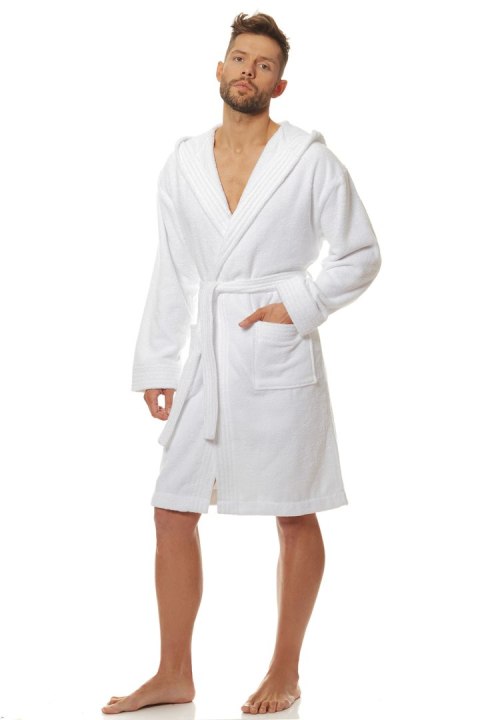 Szlafrok Męski Model 2103 White - L&L collection Szlafrok Męski Model 2103 White - L&L collection