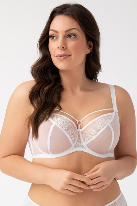 Biustonosz Soft Model Paradise K496 White - Gorsenia Lingerie Biustonosz Soft Model Paradise K496 White - Gorsenia Lingerie