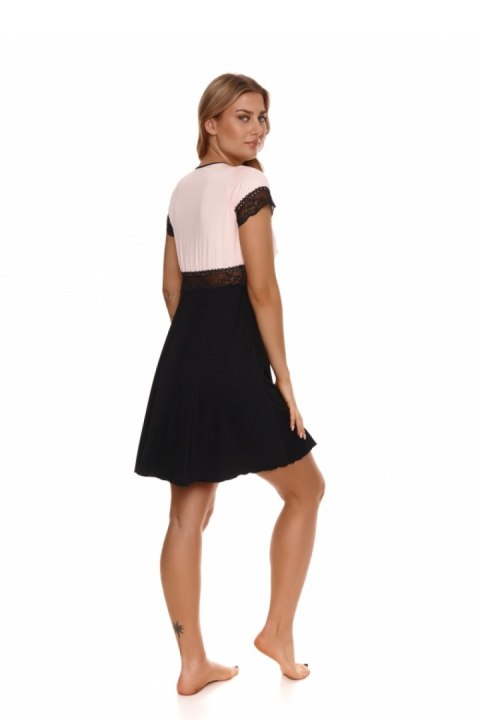 Koszulka nocna Koszula Nocna Model Model 342 Pink/Black - Lupo Line Koszulka nocna Koszula Nocna Model Model 342 Pink/Black - Lupo Line