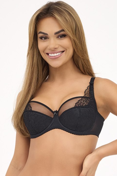 Biustonosz Soft Biustonosz Semi-Soft Model Maja 1300 Black - Gaia Biustonosz Soft Biustonosz Semi-Soft Model Maja 1300 Black - Gaia