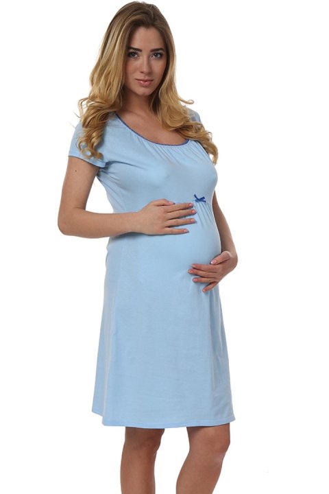Koszulka nocna Koszula Nocna Model Dagna kr.r. Blue - Italian Fashion Koszulka nocna Koszula Nocna Model Dagna kr.r. Blue - Italian Fashion