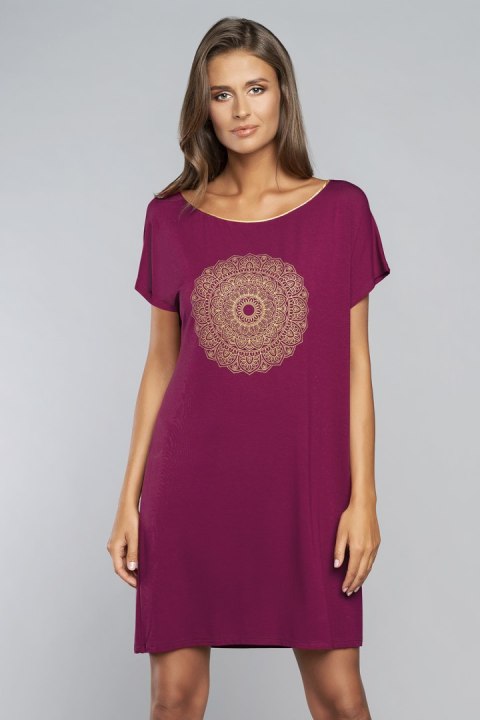 Koszulka nocna Koszula Nocna Model Mandala kr.r. Wino - Italian Fashion Koszulka nocna Koszula Nocna Model Mandala kr.r. Wino - Italian Fashion