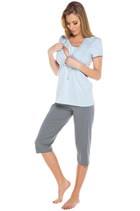 Piżama Damska Model Felicita kr.r. sp.3/4 Blue - Italian Fashion Piżama Damska Model Felicita kr.r. sp.3/4 Blue - Italian Fashion
