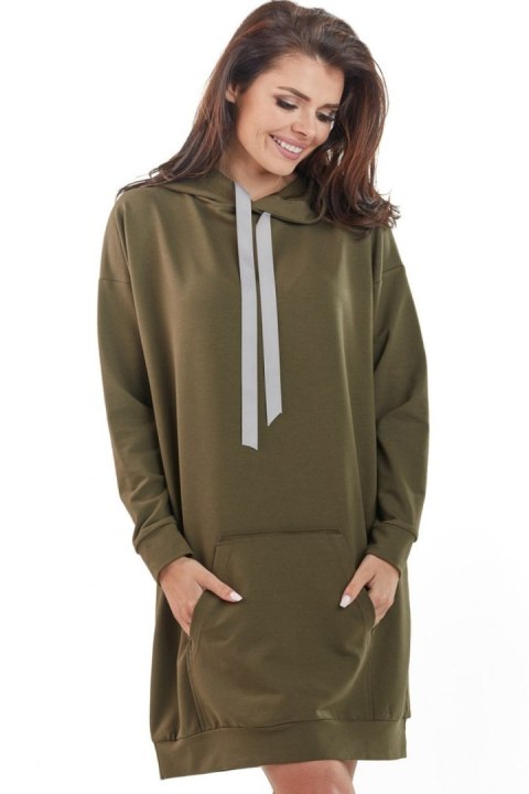 Bluza Damska Model A212 Khaki - awama Bluza Damska Model A212 Khaki - awama