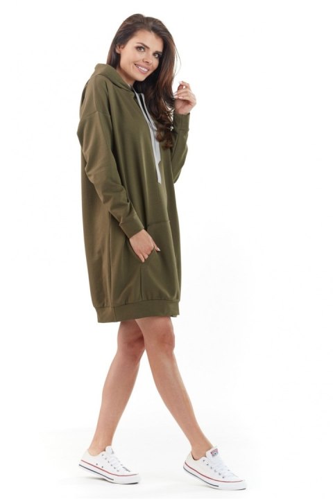 Bluza Damska Model A212 Khaki - awama Bluza Damska Model A212 Khaki - awama