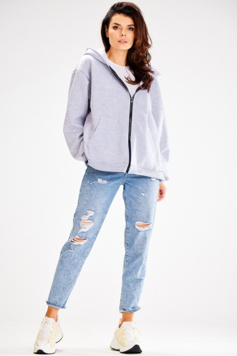 Bluza Damska Model A610 Grey - awama Bluza Damska Model A610 Grey - awama