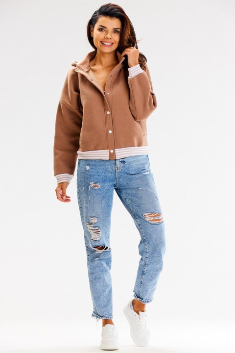 Bluza Damska Model A611 Beige - awama Bluza Damska Model A611 Beige - awama