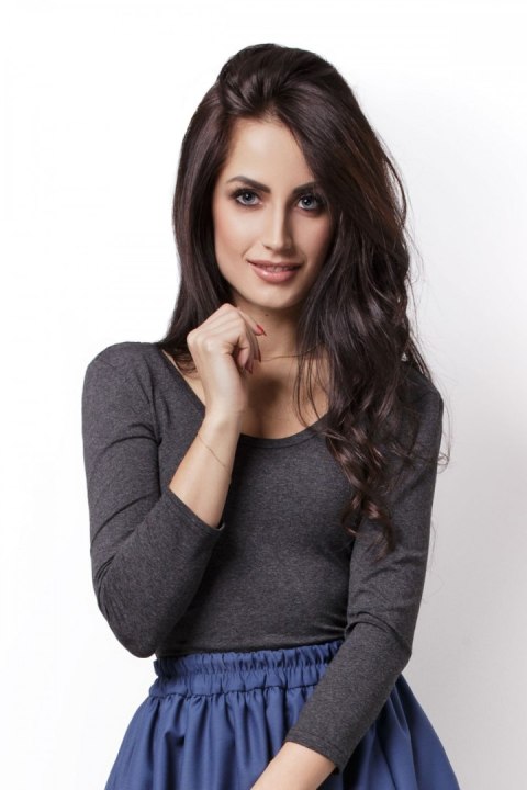 Bluzka Izabelle B36 Grafit - IVON Bluzka Izabelle B36 Grafit - IVON