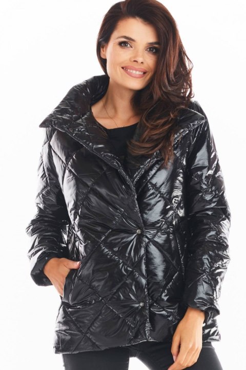 Kurtka Damska Model A384 Pikówka Black - awama Kurtka Damska Model A384 Pikówka Black - awama