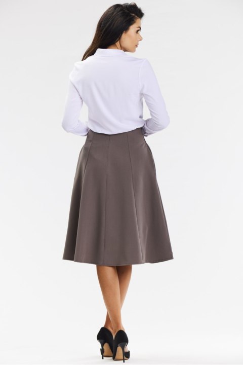Spódnica Model A673 Taupe - awama Spódnica Model A673 Taupe - awama