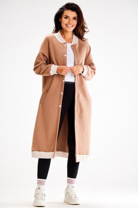 Bluza Damska Model A612 Beige - awama Bluza Damska Model A612 Beige - awama