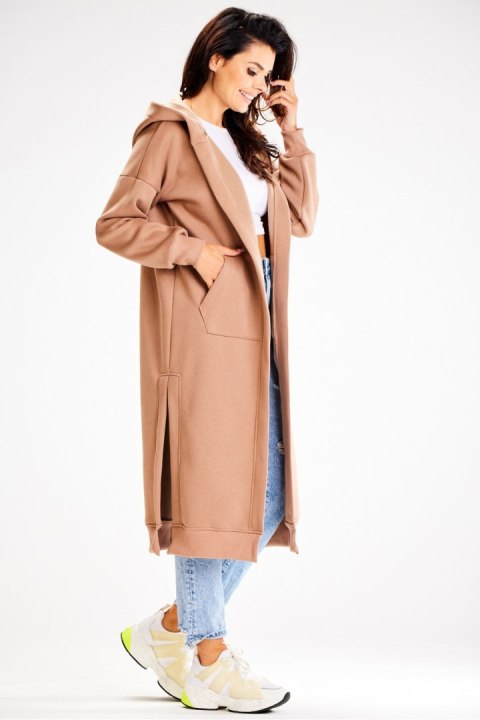 Bluza Damska Model A613 Beige - awama Bluza Damska Model A613 Beige - awama