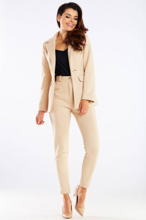 Spodnie Damskie Model A461 Beige - awama Spodnie Damskie Model A461 Beige - awama