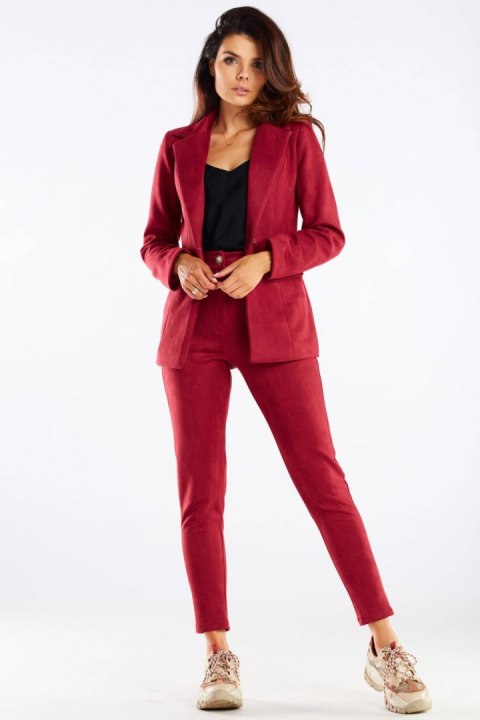 Spodnie Damskie Model A461 Bordo - awama Spodnie Damskie Model A461 Bordo - awama