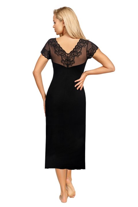 Koszulka nocna Koszulka Model Ivana Long Black - Donna Koszulka nocna Koszulka Model Ivana Long Black - Donna