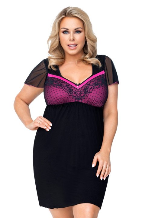 Koszulka nocna Koszulka Model Zoya Size Plus Black - Donna Koszulka nocna Koszulka Model Zoya Size Plus Black - Donna