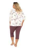 Piżama Damska Model Belinda 3/4 Plus Ecru - Donna