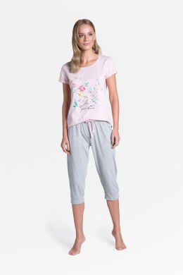 Piżama Damska Model Tamia Long 38889-03X Light Pink/Grey - Henderson