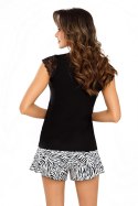 Piżama Damska Model Zebra 1/2 Black - Donna