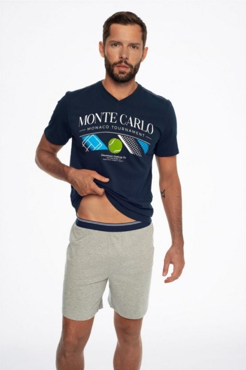 Piżama Męska Model Court 41281-59X Navy/Grey - Henderson Piżama Męska Model Court 41281-59X Navy/Grey - Henderson
