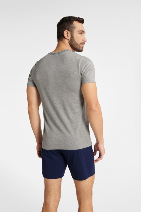 Piżama Męska Model Flair 40676-09X Melange/Navy - Henderson Piżama Męska Model Flair 40676-09X Melange/Navy - Henderson