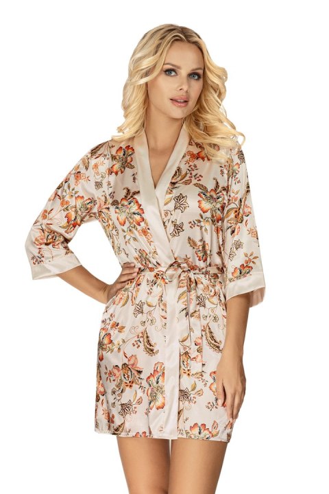 Szlafrok Damski Model Paris Light Beige - Donna Szlafrok Damski Model Paris Light Beige - Donna