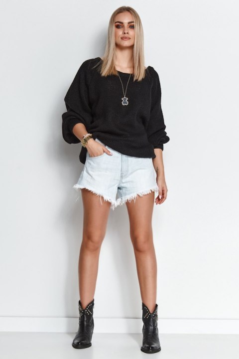 Sweter Damski Model S114 Black - Makadamia Sweter Damski Model S114 Black - Makadamia
