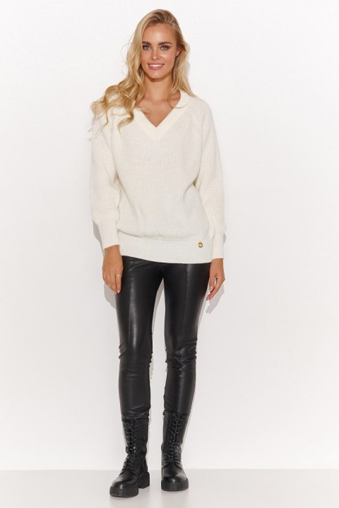 Sweter Damski Model S140 Śmietana - Makadamia Sweter Damski Model S140 Śmietana - Makadamia