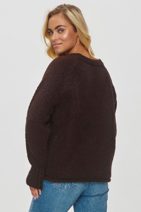 Sweter Damski Model S150 Czekolada - Makadamia Sweter Damski Model S150 Czekolada - Makadamia