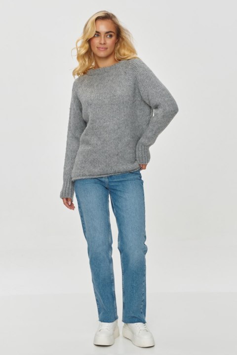 Sweter Damski Model S150 Grey Melange - Makadamia Sweter Damski Model S150 Grey Melange - Makadamia