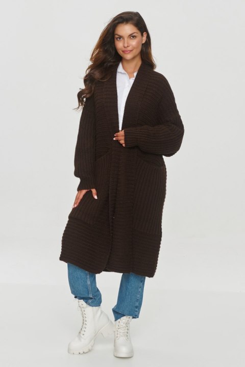 Sweter Kardigan Model S153 Czekolada - Makadamia Sweter Kardigan Model S153 Czekolada - Makadamia