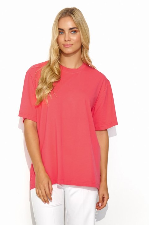 T-shirt Damski Model M826 Coral - Makadamia T-shirt Damski Model M826 Coral - Makadamia