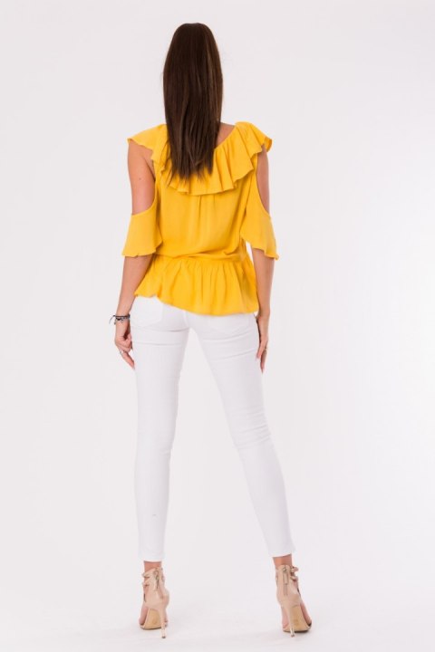 Bluzka Model 17997 Musztard - YourNewStyle Bluzka Model 17997 Musztard - YourNewStyle