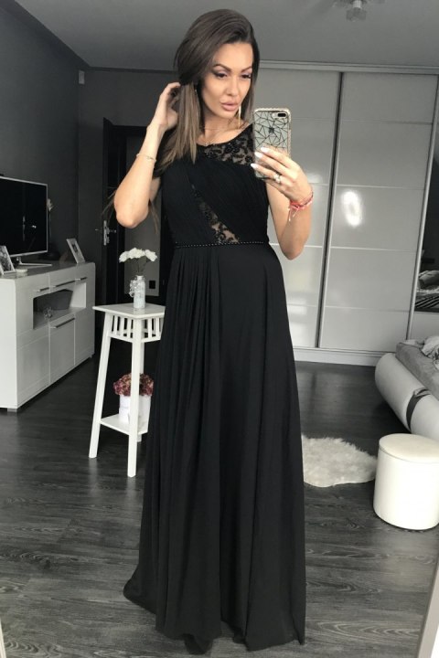 Sukienka Wieczorowa Model 17778 Black - YourNewStyle Sukienka Wieczorowa Model 17778 Black - YourNewStyle