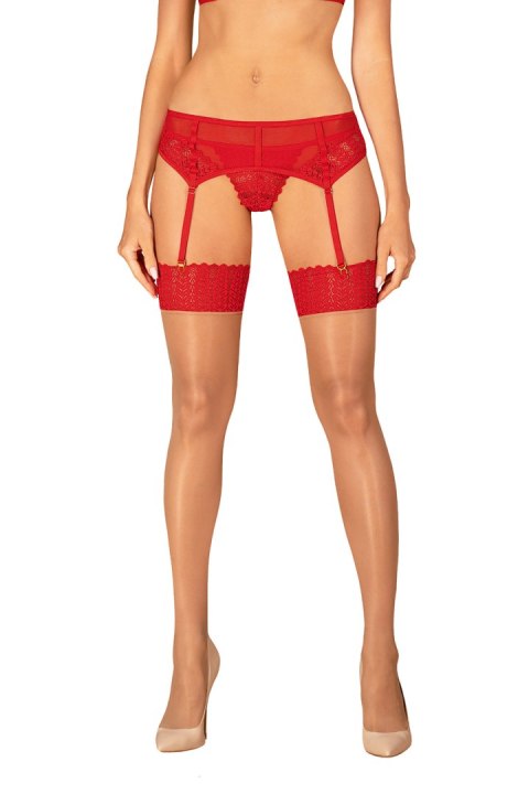 Pończochy Model Ingridia Nude/Red - Obsessive Pończochy Model Ingridia Nude/Red - Obsessive