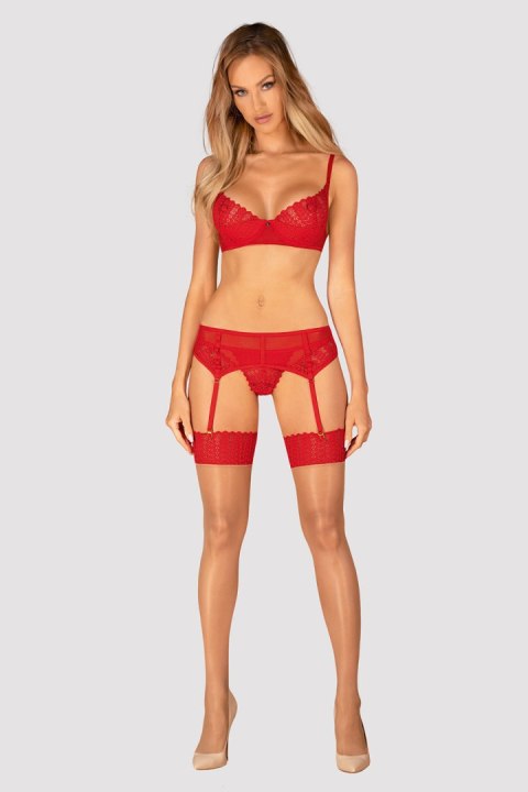 Pończochy Model Ingridia Nude/Red - Obsessive Pończochy Model Ingridia Nude/Red - Obsessive