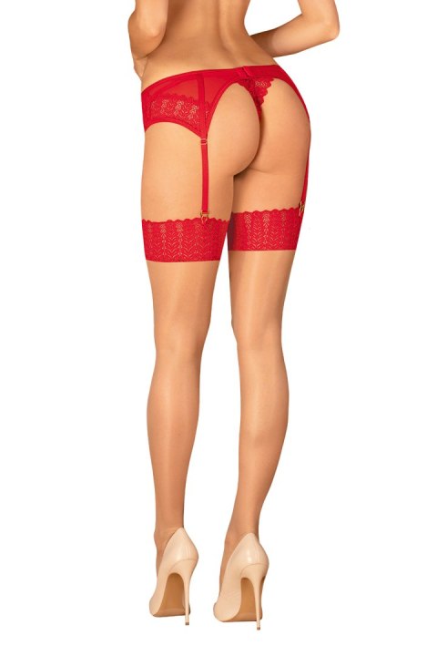 Pończochy Model Ingridia Nude/Red - Obsessive Pończochy Model Ingridia Nude/Red - Obsessive