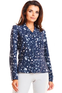 Koszula Damska Model M176 Flowers/Navy - Infinite You