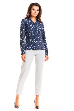 Koszula Damska Model M176 Flowers/Navy - Infinite You