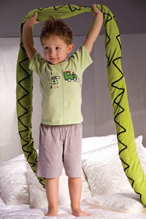 Piżama Model Samuel 2973 Grey/Green - Piccolo Meva Piżama Model Samuel 2973 Grey/Green - Piccolo Meva