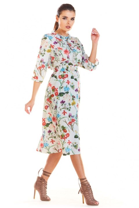 Sukienka Model M201 Flowers Ecru - Infinite You Sukienka Model M201 Flowers Ecru - Infinite You
