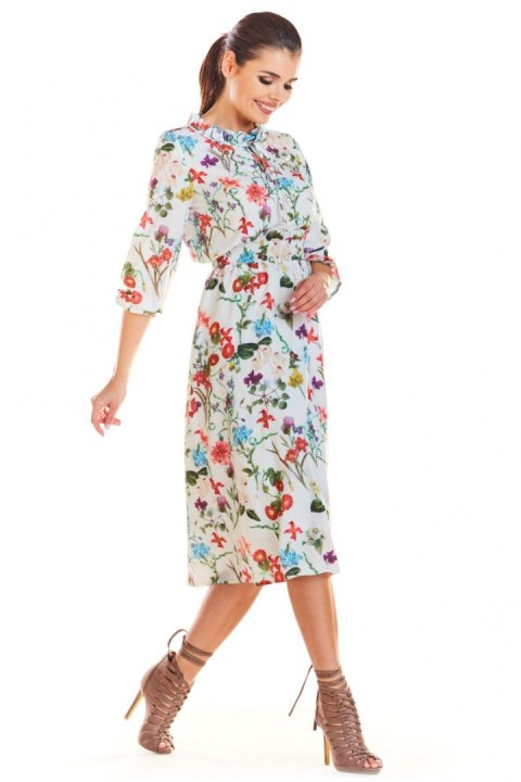 Sukienka Model M201 Flowers Ecru - Infinite You Sukienka Model M201 Flowers Ecru - Infinite You