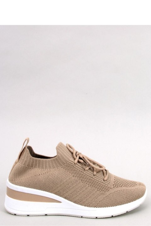Buty sportowe na koturnie LEAKES KHAKI - Inello Buty sportowe na koturnie LEAKES KHAKI - Inello