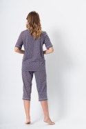Piżama Damska Model Halima 1374 Plus Size Grey Perła - M-Max