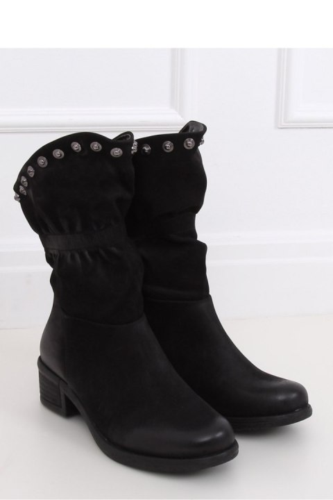 BOTKI DAMSKIE CZARNE ST06P BLACK - Inello BOTKI DAMSKIE CZARNE ST06P BLACK - Inello