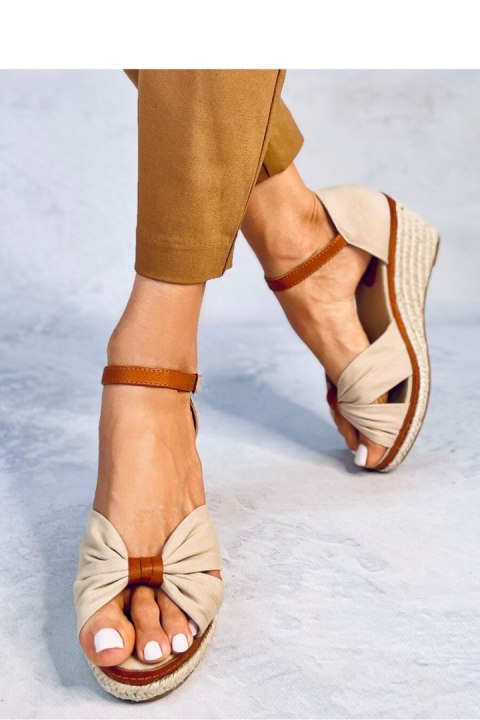 Sandał Espadryle na koturnie KRISTEN BEIGE - Inello Sandał Espadryle na koturnie KRISTEN BEIGE - Inello