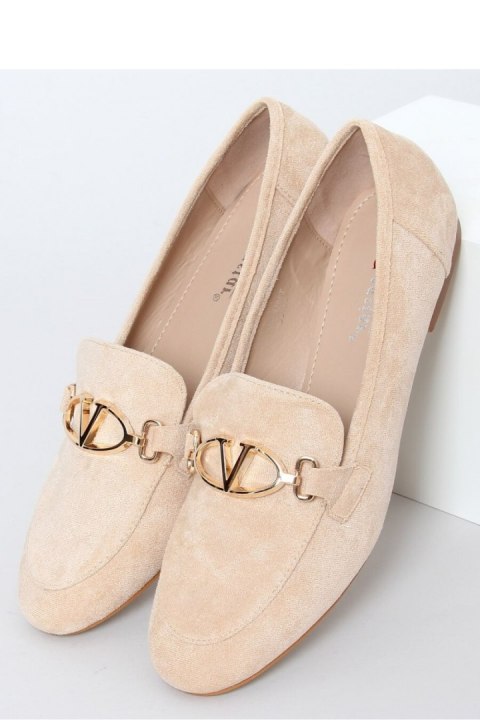 MOKASYNY DAMSKIE BEŻOWE T395 BEIGE - Inello MOKASYNY DAMSKIE BEŻOWE T395 BEIGE - Inello