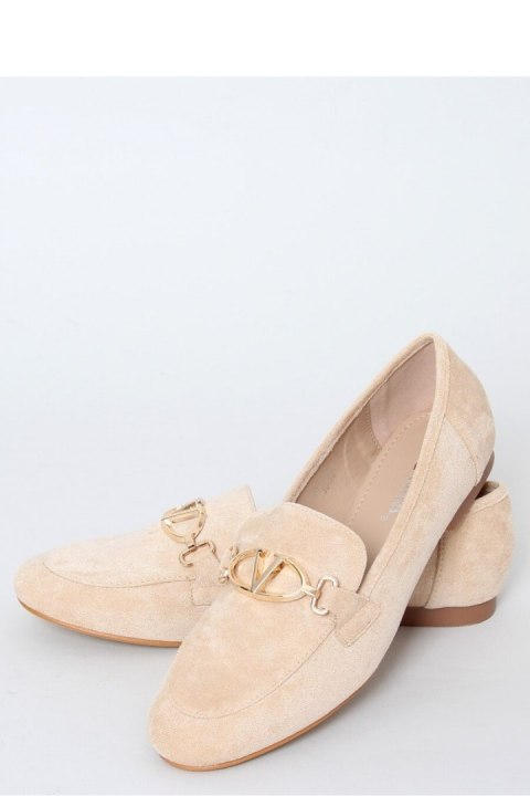 MOKASYNY DAMSKIE BEŻOWE T395 BEIGE - Inello MOKASYNY DAMSKIE BEŻOWE T395 BEIGE - Inello